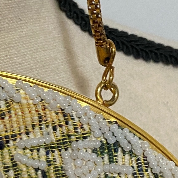 Hand Beaded Vintage Evening Bag 7”x6.5” EUC - Picture 7 of 7